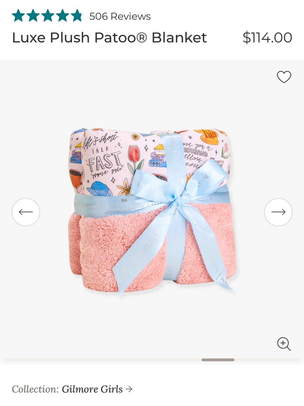 Posh Peanut Gilmore Girls Luxe Plush Patoo Blanket